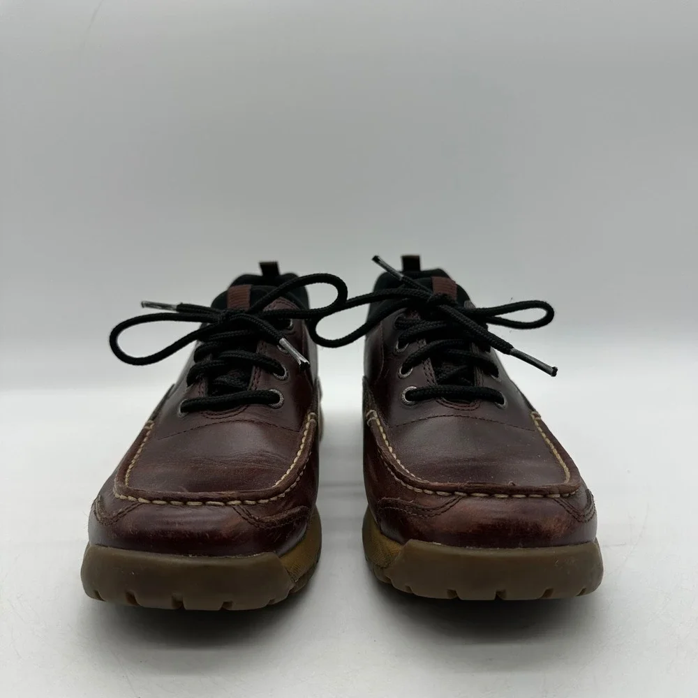 Eastland 3979 Mens Size 8M Burgundy‎ Leather Moc Toe Oxford Air Cushion Shoes